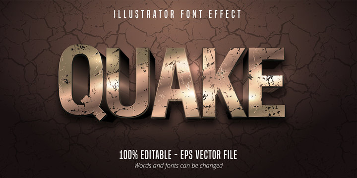 Quake 3D text effect, editable text style