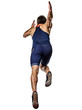 © snaptitude - young man athletics runner running sprinter sprinting isolated white background