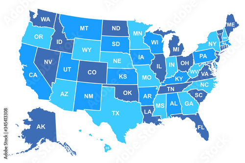 Fotografía United States of America map