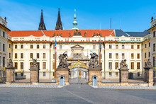 Hradcany Square And Matyas Gate - The Main Entrance To Prague Castle, Praha, Czech Republic