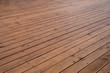 © nskyr2 - Natural outdoors wooden board floor. Brown floor large area. Horizontal layout perspective.
