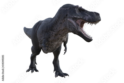 Fotomural Large Tyrannosaurus Rex dinosaur isolated on white, 3d render.