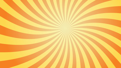 Poster - Abstract sunburst pattern background.  Orange starburst ray. Graphic resource vector illustration