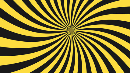 Poster - Abstract sunburst pattern background.  Yellow and black starburst ray. Graphic resource vector illustration