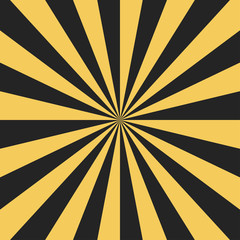 Poster - Abstract sunburst pattern background.  Yellow and black starburst ray. Graphic resource vector illustration