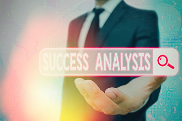 Poster - Conceptual hand writing showing Success Analysis. Concept meaning creating graph to determine increase in sales or profits