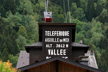 Mount Aiguille Du Midi Cable Car Station In Chamonix, France.