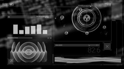 Animation of digital computer interface screens scanning