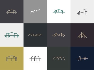 set of Bridge logo design
