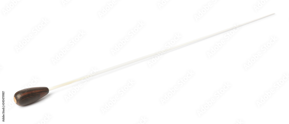 Conductor's stick on white background