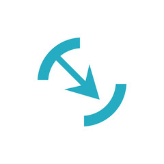 Wall Mural - blue Arrow Icon in trendy flat style isolated on grey background. Arrow symbol for your web site design, logo, app, UI. Vector illustration, EPS10.