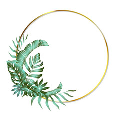 tropical leaves composition. jungle foliage design for postcard, label, web design or post in social
