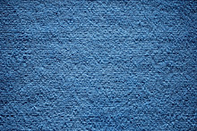 Microfiber Towel Blue Terry Texture Swatch. Micro Fiber Material Cloth With Close Up Shot. Macro Object.