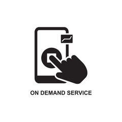 Wall Mural - ON DEMAND SERVICE ICON , PHONE ICON