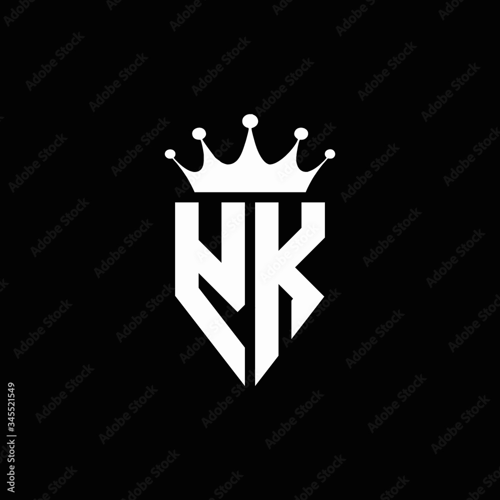 YK logo monogram emblem style with crown shape design template Stock ...