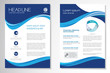 © imoooun - Template vector design for Brochure, AnnualReport, Magazine, Poster, Corporate Presentation, Portfolio, Flyer, infographic, layout modern with blue color size A4, Front and back, Easy to use and edit.