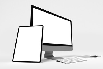 Poster - device mock up - 3d rendering