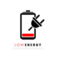 Wall Mural - Low energy vector logo