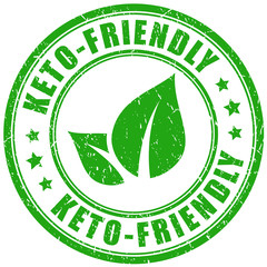 Sticker - Green stamp keto-friendly