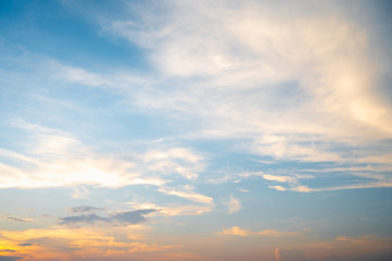 Wall Mural - sunset sky for background or sunrise sky and cloud at morning.