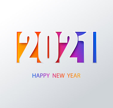 2021 color vector background. Happy new year 2021 color . Vector brochure or calendar cover design template. Cover of business diary for 2021 with wishes