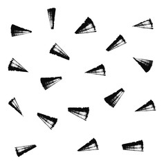 Aufkleber - Abstract modern and stylish digital hand drawn cutout shape on the white isolated background. Creative clipart collage decor.