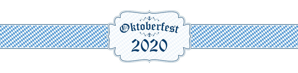 Wall Mural - Oktoberfest banner with text Oktoberfest 2020