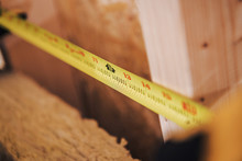 Close Up Of Tape Measure Showing Distance In Inches.