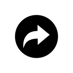 Poster - Arrow right icon in trendy flat design