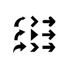 Poster - Arrow right icon in trendy flat design