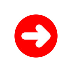 Poster - Arrow right icon in trendy flat design