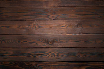 Rustic Planks of dark old wood texture background