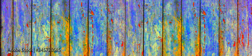 Panorama wood panel is bright multi-colored color