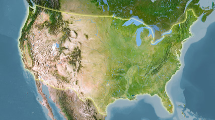 united states mainland, satellite c - light glow