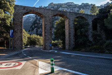 the picturesque surroundings of the island of Mallorca in Spain. Island scenery, view of historic buildings, seascape panorama Majorca Spain, beautiful coast , Mediterranean Sea, Balearic Islands.