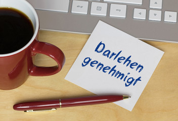 Poster - Darlehen genehmigt