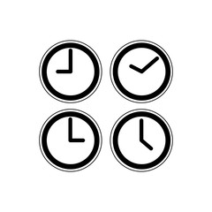 Poster - Clock icon in trendy flat design