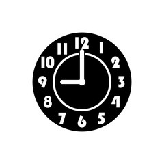 Poster - Clock icon in trendy flat design