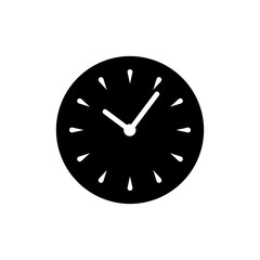Poster - Clock icon in trendy flat design