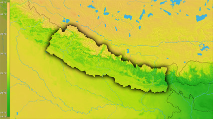 Nepal, annual range - dark glow