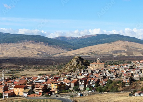 High Angle View Of Houses In Town Against Sky Poster Mural XXL