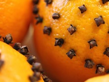 Close-up Of Oranges With Cloves