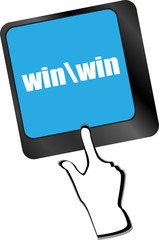 Poster - win button on computer keyboard key
