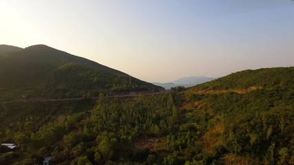 Wall Mural - Aerial view of Nha Phu Bay, a paradise for nature lovers located in Nha Trang