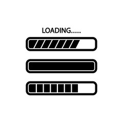 Poster - vector progress loading bar, loading icon, loading illustration