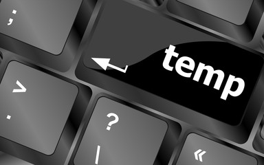 Leinwandbilder - Computer keyboard - key temp, close up