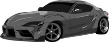 Black 2020 Toyota Supra Sports Car Isolated