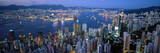 Hong Kong Victoria Harbour Panoramic view from the Peak
