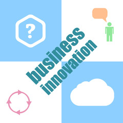 Poster - business innovation Text. Business concept . Infographic dashboard ui interface template