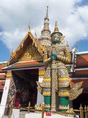 Demon Guardian in Wat Phra Kaew Bangkok Thailand.